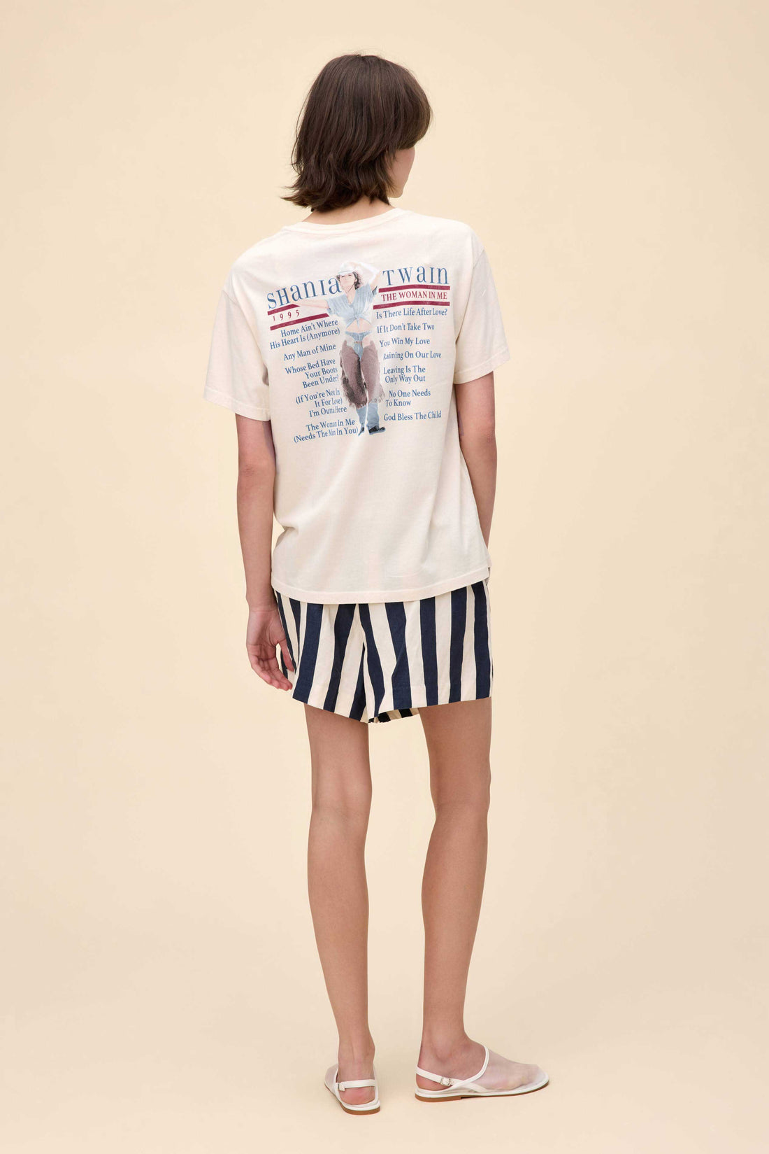 Daydreamer Shania Twain Woman In Me BF Tee Dirty White-T-Shirts-West of Woodward Boutique-Vancouver-Canada