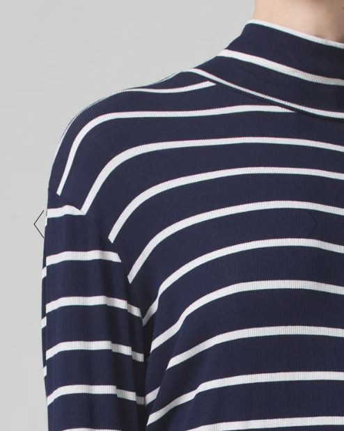 COH Selma Turtleneck Midnight Stripe-T-Shirts-West of Woodward Boutique-Vancouver-Canada