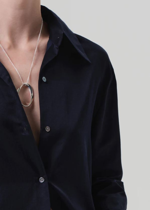 COH Camilia Button Up Shirt Midnight-Shirts-West of Woodward Boutique-Vancouver-Canada