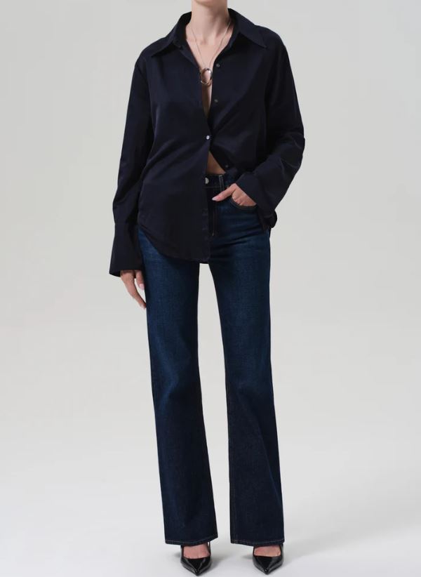 COH Camilia Button Up Shirt Midnight-Shirts-West of Woodward Boutique-Vancouver-Canada
