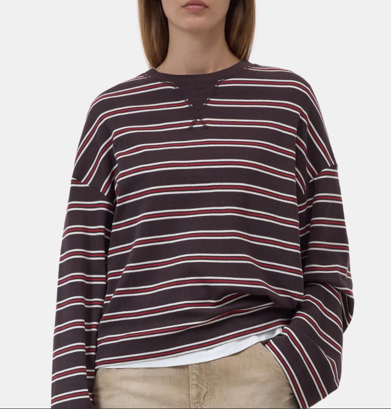 Closed Crewneck Longsleeve Cinder Brown-T-Shirts-West of Woodward Boutique-Vancouver-Canada