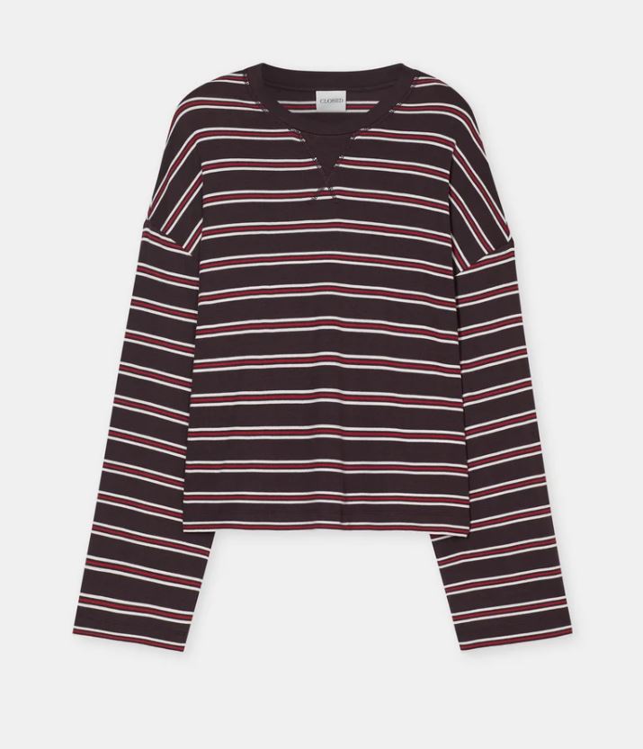 Closed Crewneck Longsleeve Cinder Brown-T-Shirts-West of Woodward Boutique-Vancouver-Canada