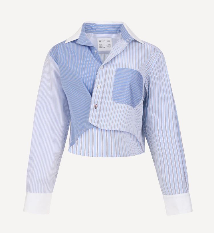 Cissa The Shorty Shirt Scrappy Stripe-Shirts-West of Woodward Boutique-Vancouver-Canada