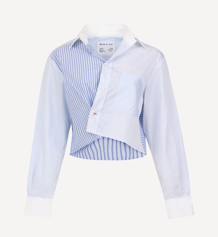 Cissa The Shorty Shirt Scrappy Stripe-Shirts-West of Woodward Boutique-Vancouver-Canada