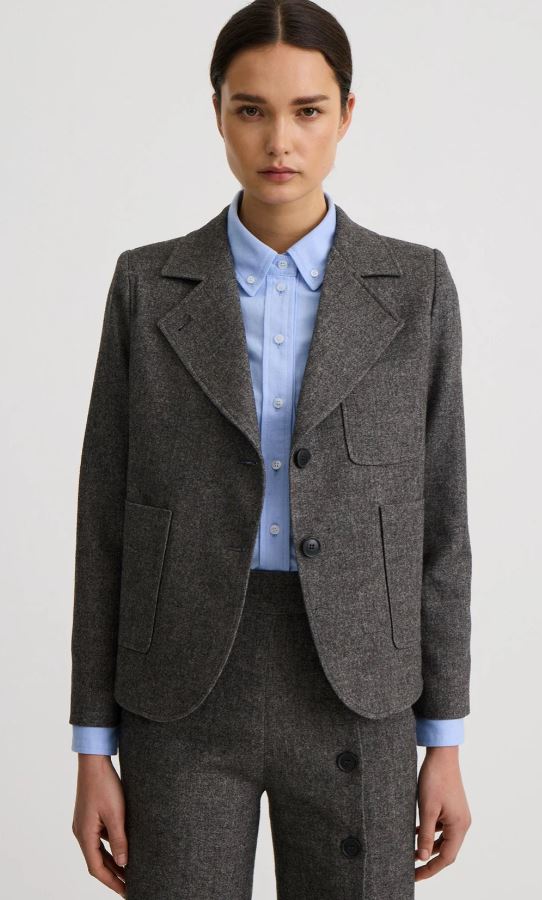 Smythe Collegiate Blazer Pebble Grey-Jackets-West of Woodward Boutique-Vancouver-Canada