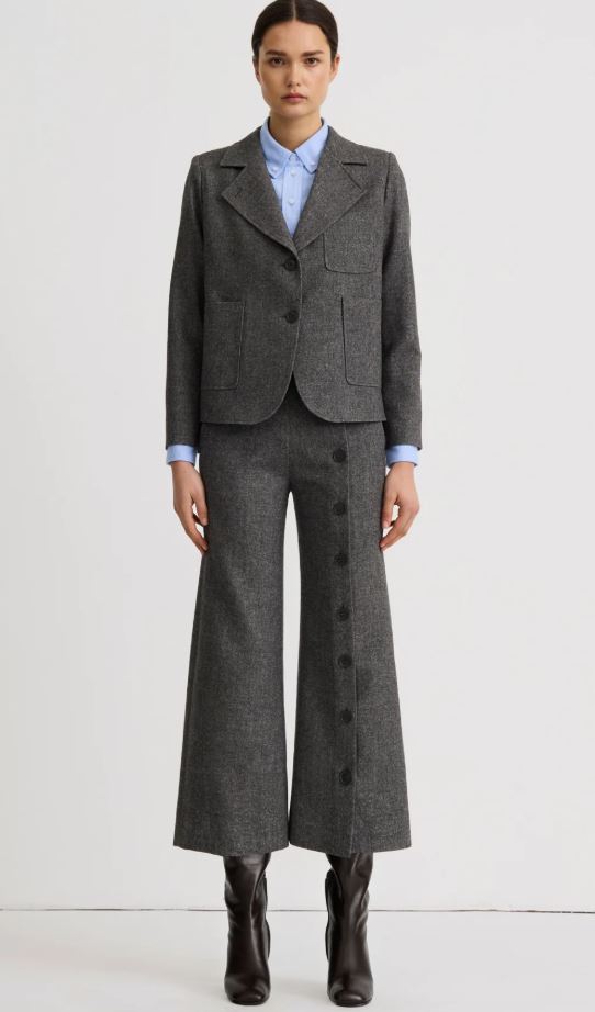 Smythe Collegiate Blazer Pebble Grey-Jackets-West of Woodward Boutique-Vancouver-Canada