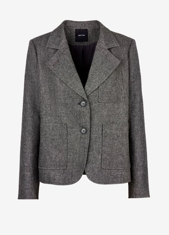 Smythe Collegiate Blazer Pebble Grey-Jackets-West of Woodward Boutique-Vancouver-Canada
