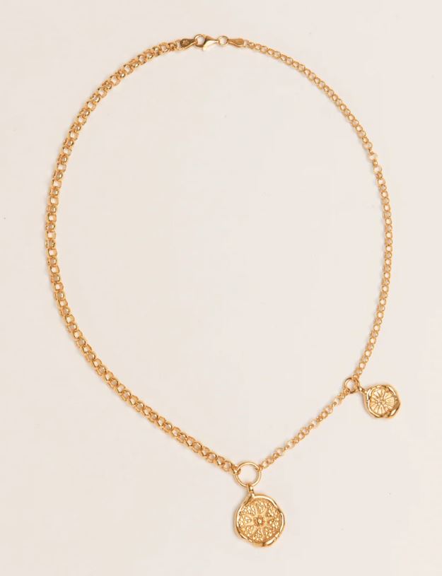 Pamela Card Colliding Heavens Necklace 24K Gold Vermeil-Accessories-West of Woodward Boutique-Vancouver-Canada