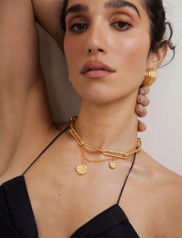 Pamela Card Colliding Heavens Necklace 24K Gold Vermeil-Accessories-West of Woodward Boutique-Vancouver-Canada