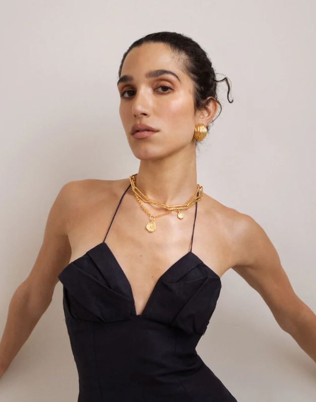 Pamela Card Colliding Heavens Necklace 24K Gold Vermeil-Accessories-West of Woodward Boutique-Vancouver-Canada