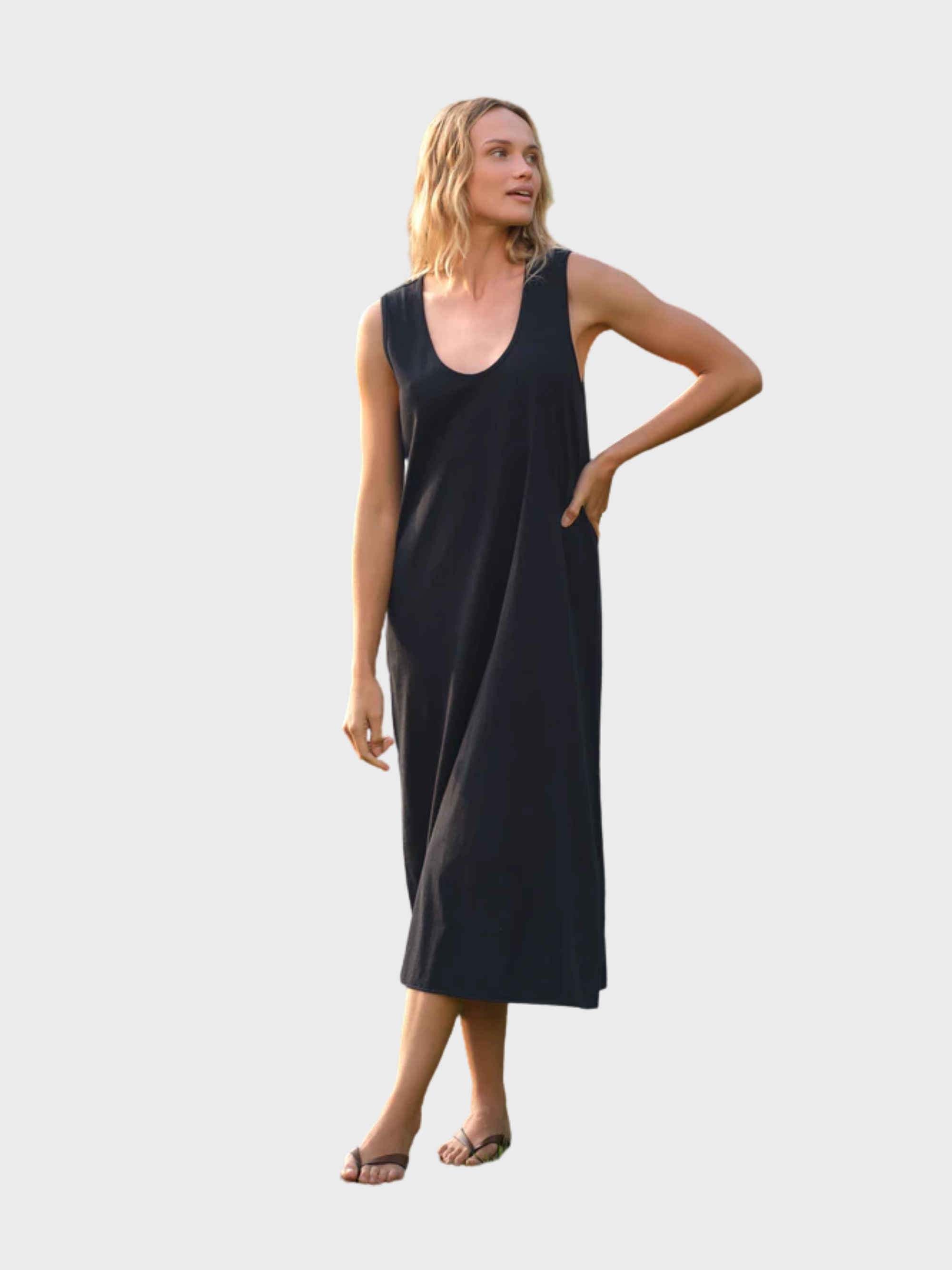 Frank & Eileen Dylan Scoop Neck Tee Dress British Royal Navy-Dresses-West of Woodward Boutique-Vancouver-Canada