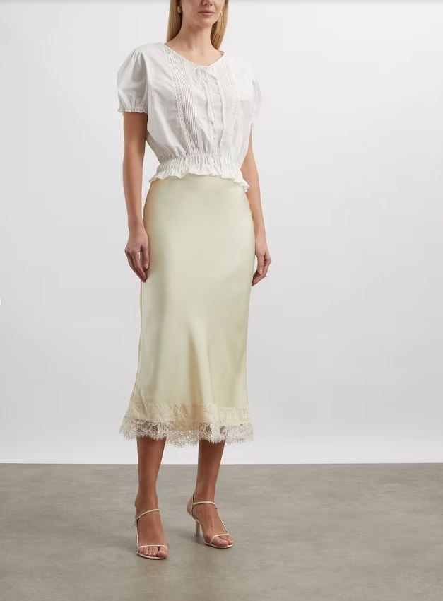 Faithfull Cydney Midi Skirt Lucia Lace-Dresses-West of Woodward Boutique-Vancouver-Canada