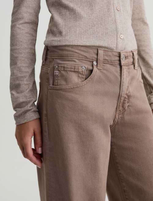 AG Adria Low Rise Denim Jeans Sulfur Taupe Grey-Denim-West of Woodward Boutique-Vancouver-Canada