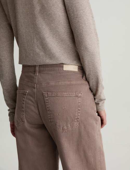 AG Adria Low Rise Denim Jeans Sulfur Taupe Grey-Denim-West of Woodward Boutique-Vancouver-Canada