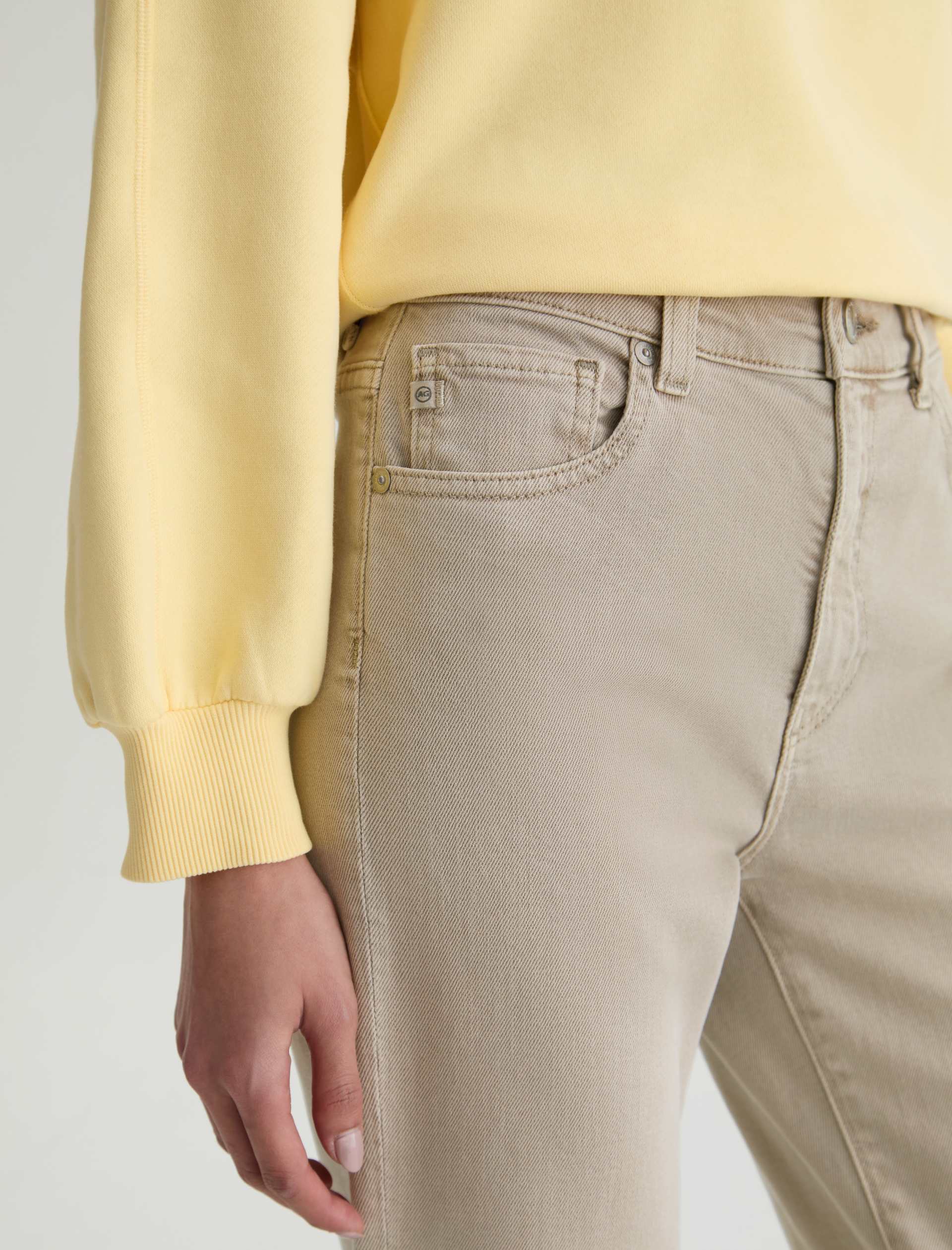 AG Brinley Denim Jeans Sulfur Light Taupe-Denim-West of Woodward Boutique-Vancouver-Canada