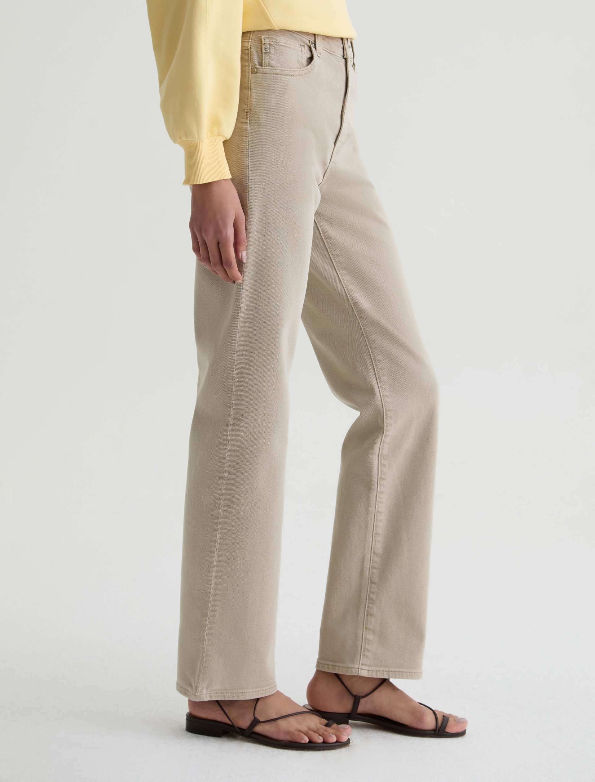 AG Brinley Denim Jeans Sulfur Light Taupe-Denim-West of Woodward Boutique-Vancouver-Canada