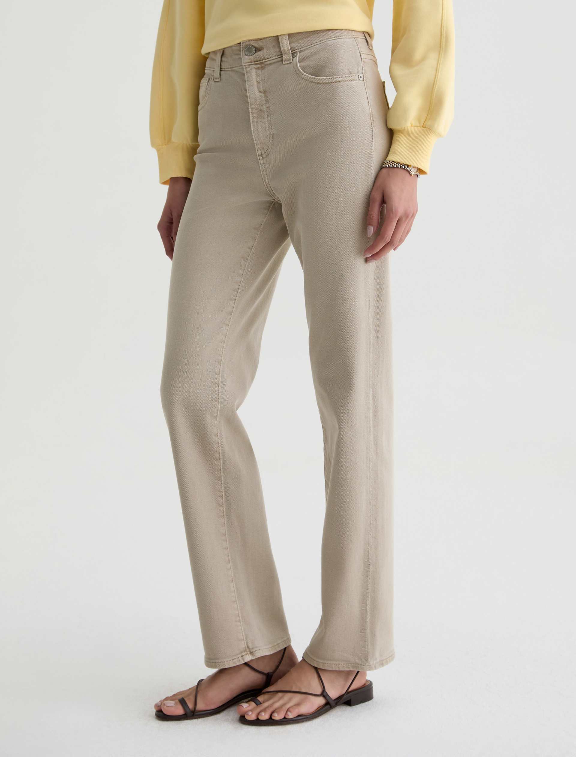 AG Brinley Denim Jeans Sulfur Light Taupe-Denim-West of Woodward Boutique-Vancouver-Canada