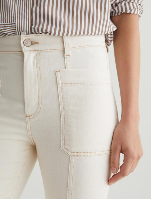 AG Lila Denim Jeans - White Oat-Denim-West of Woodward Boutique-Vancouver-Canada