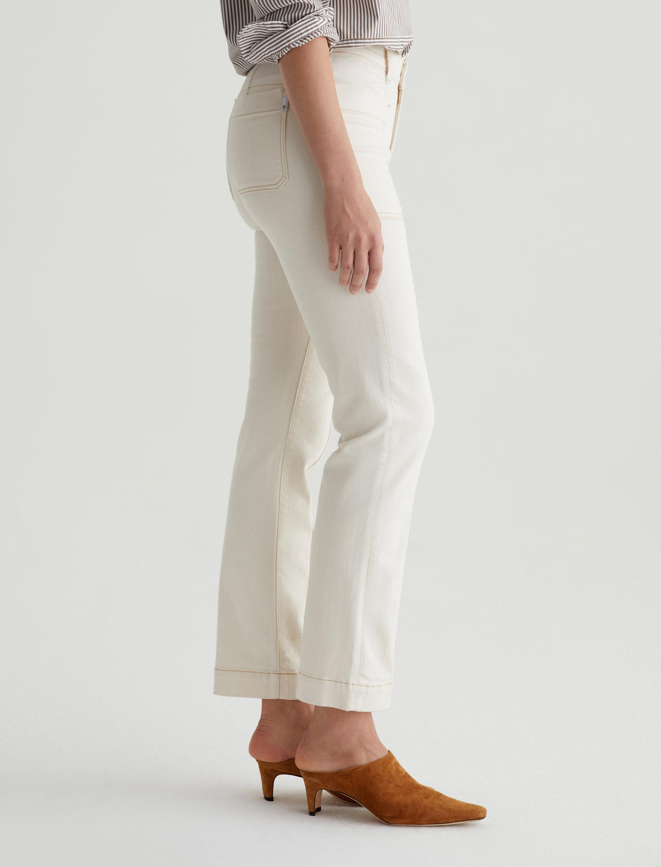 AG Lila Denim Jeans - White Oat-Denim-West of Woodward Boutique-Vancouver-Canada