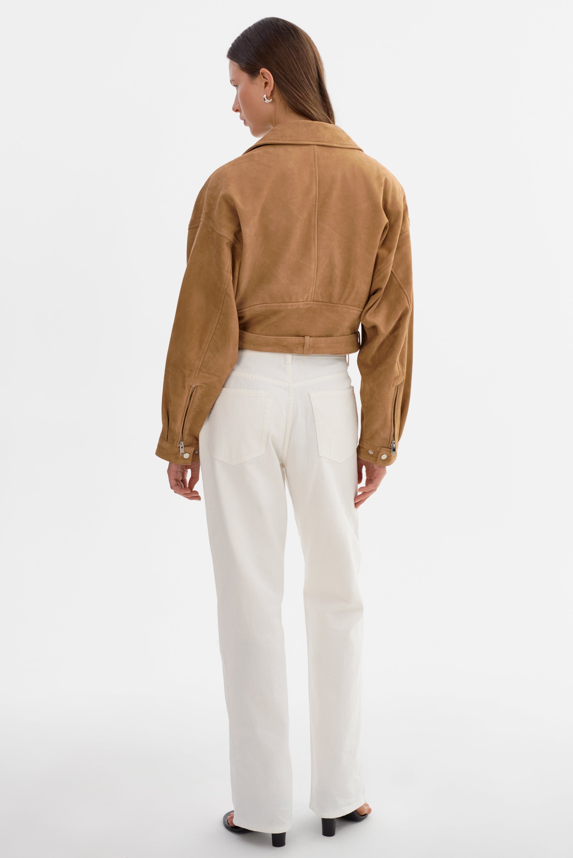Lamarque Dylan Suede Jacket Latte-Jackets-West of Woodward Boutique-Vancouver-Canada
