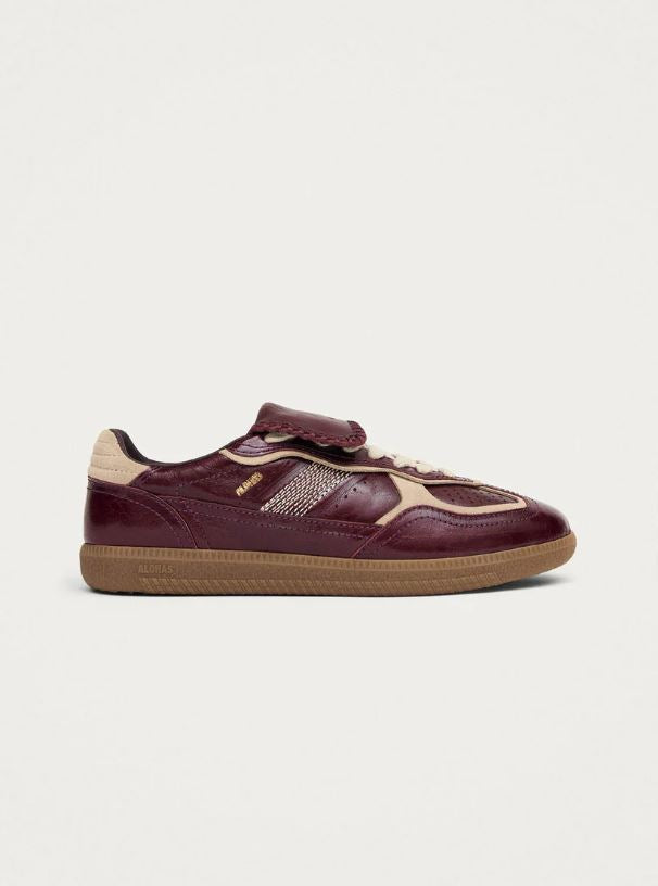 ALOHAS Tb.490 Club Leather Sneakers Patent Deep Burgundy-Sneakers-West of Woodward Boutique-Vancouver-Canada