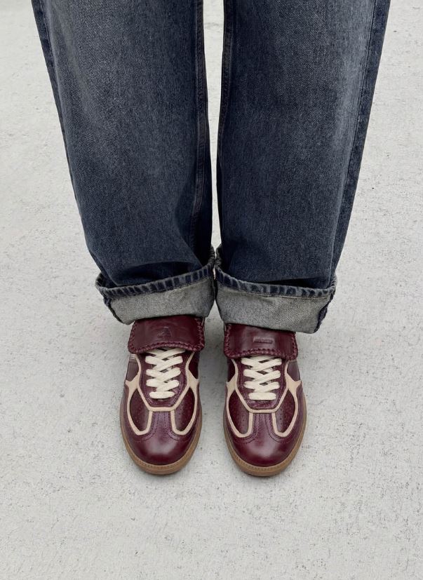 ALOHAS Tb.490 Club Leather Sneakers Patent Deep Burgundy-Sneakers-West of Woodward Boutique-Vancouver-Canada