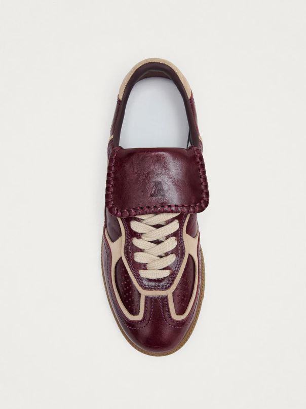 ALOHAS Tb.490 Club Leather Sneakers Patent Deep Burgundy-Sneakers-West of Woodward Boutique-Vancouver-Canada