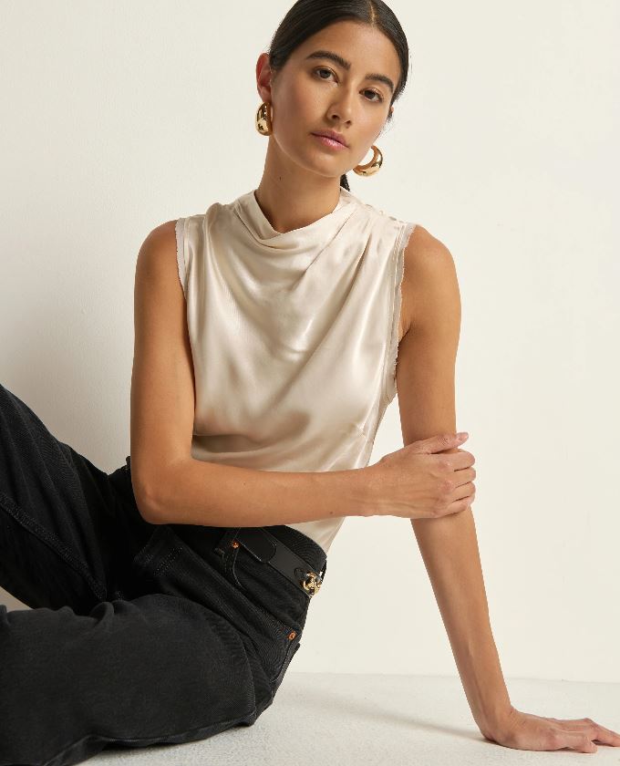 Nation Delilah Tank Moonbeam-T-Shirts-West of Woodward Boutique-Vancouver-Canada