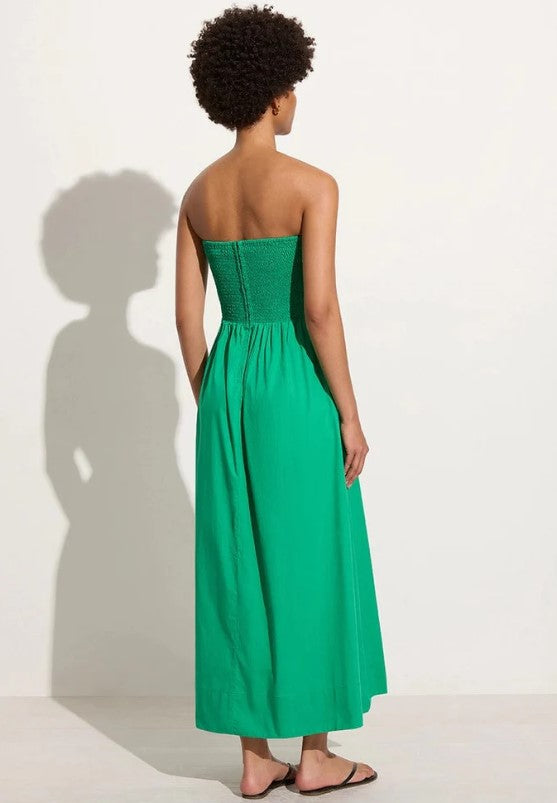 Faithfull Dominquez Midi Dress Verde-Dresses-West of Woodward Boutique-Vancouver-Canada