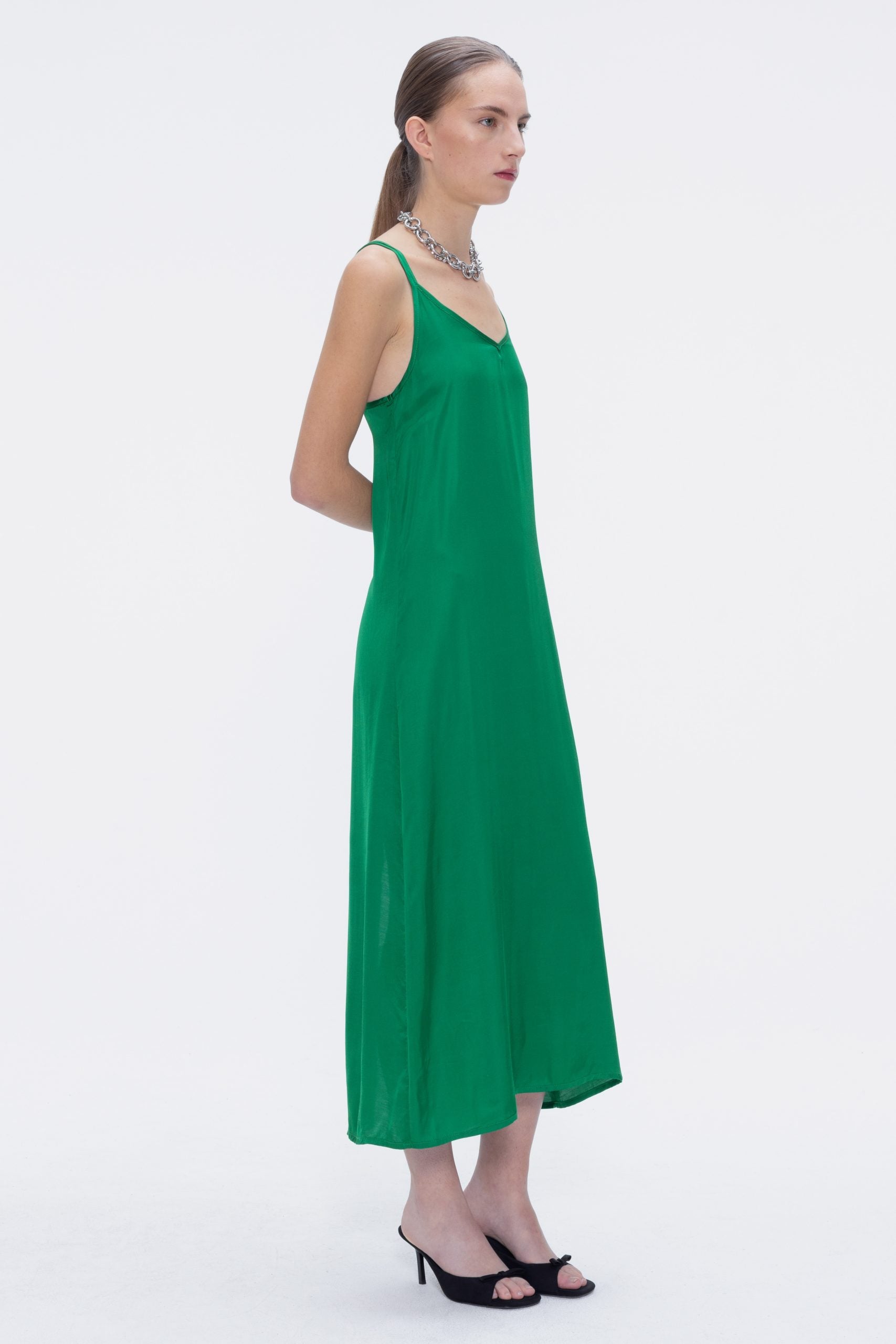 Our Sister Canyon Uni Dress with Straps Green