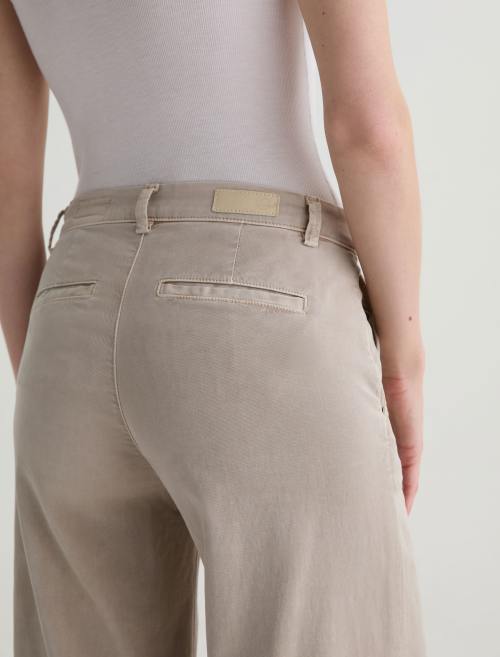 AG Caden Wide Leg Trouser Sulfur Simple Taupe-Pants-West of Woodward Boutique-Vancouver-Canada