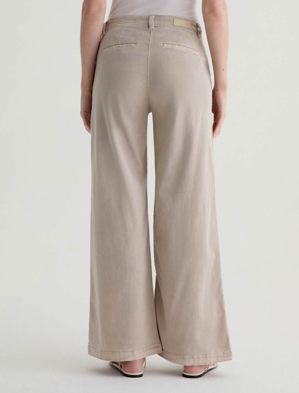 AG Caden Wide Leg Trouser Sulfur Simple Taupe-Pants-West of Woodward Boutique-Vancouver-Canada
