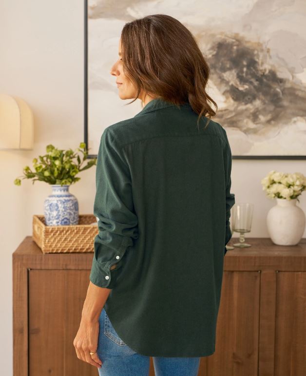 Frank & Eileen EIleen Button Up Shirt Green-Shirts-West of Woodward Boutique-Vancouver-Canada