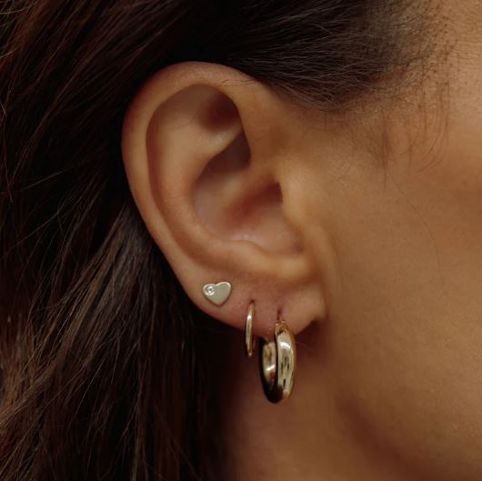 Enti Ana Sleep Hoop 10K Gold-Accessories-West of Woodward Boutique-Vancouver-Canada