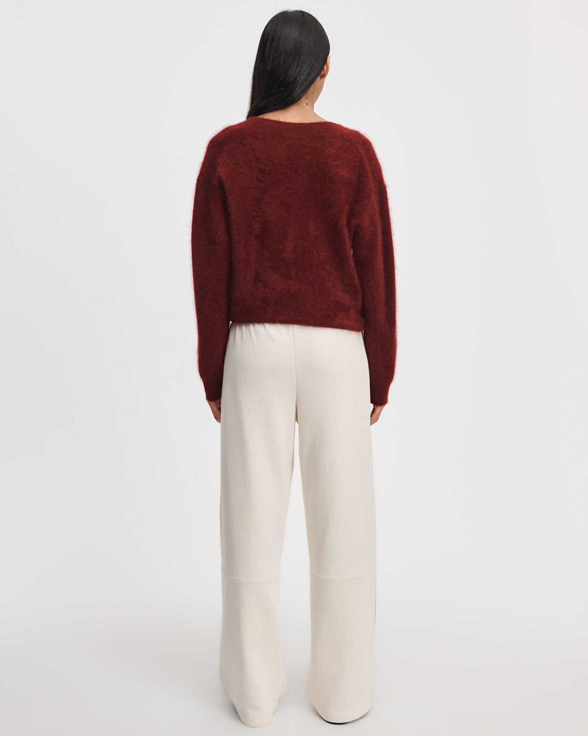 Rag &amp; Bone Everyday Terry Seamed Trackpant Dark Red Stripe