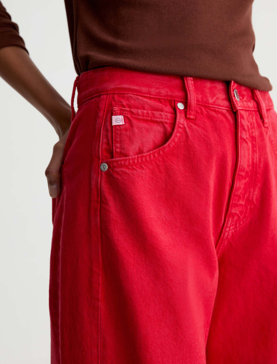 AG Hattie Crop Denim Jeans Recording Red-Denim-West of Woodward Boutique-Vancouver-Canada