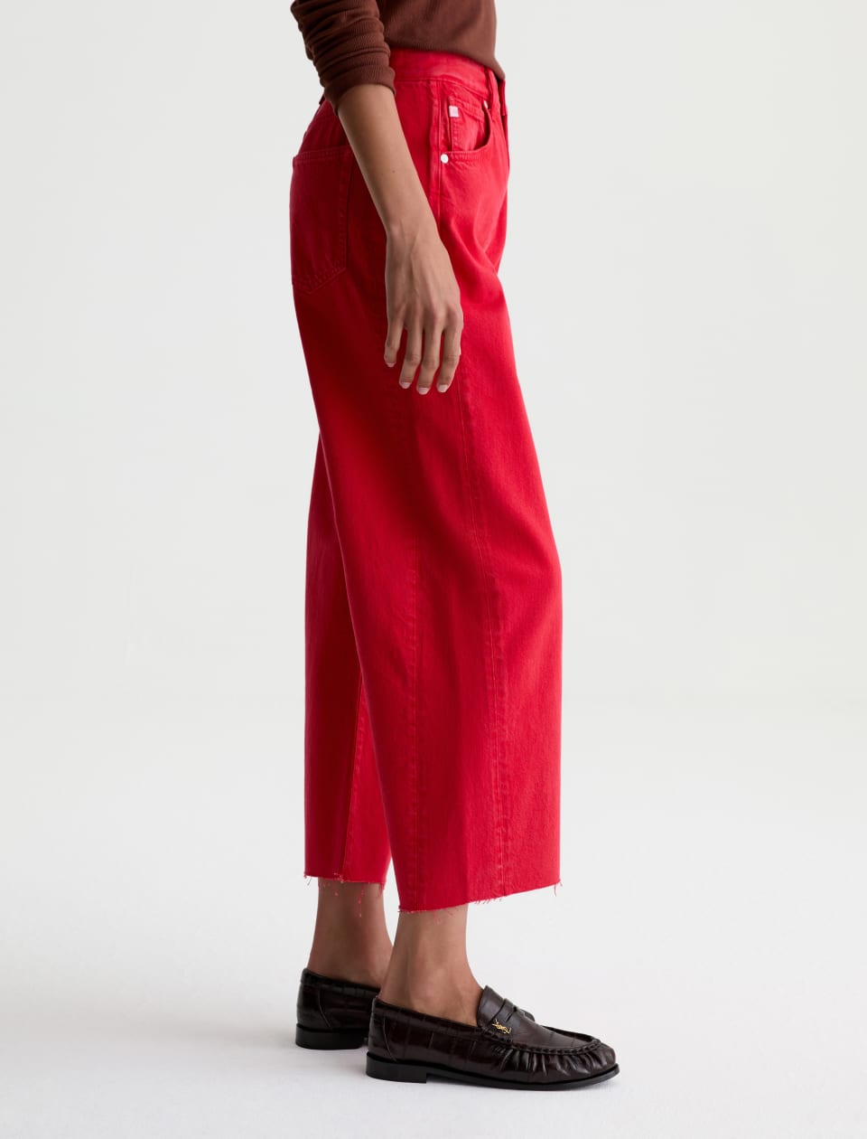AG Hattie Crop Denim Jeans Recording Red-Denim-West of Woodward Boutique-Vancouver-Canada