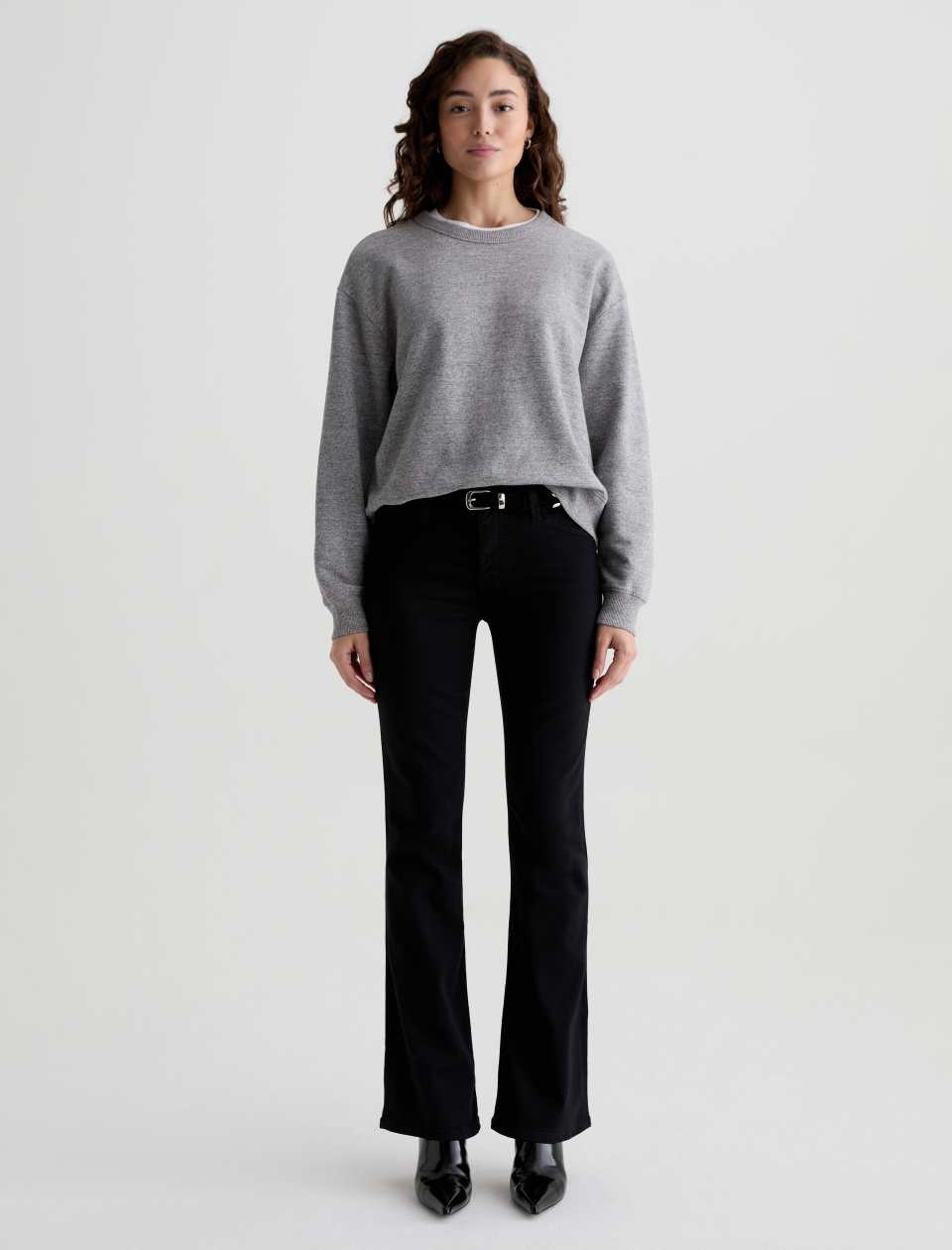 AG Angel Kick Flare Denim Jeans Super Black-Denim-West of Woodward Boutique-Vancouver-Canada
