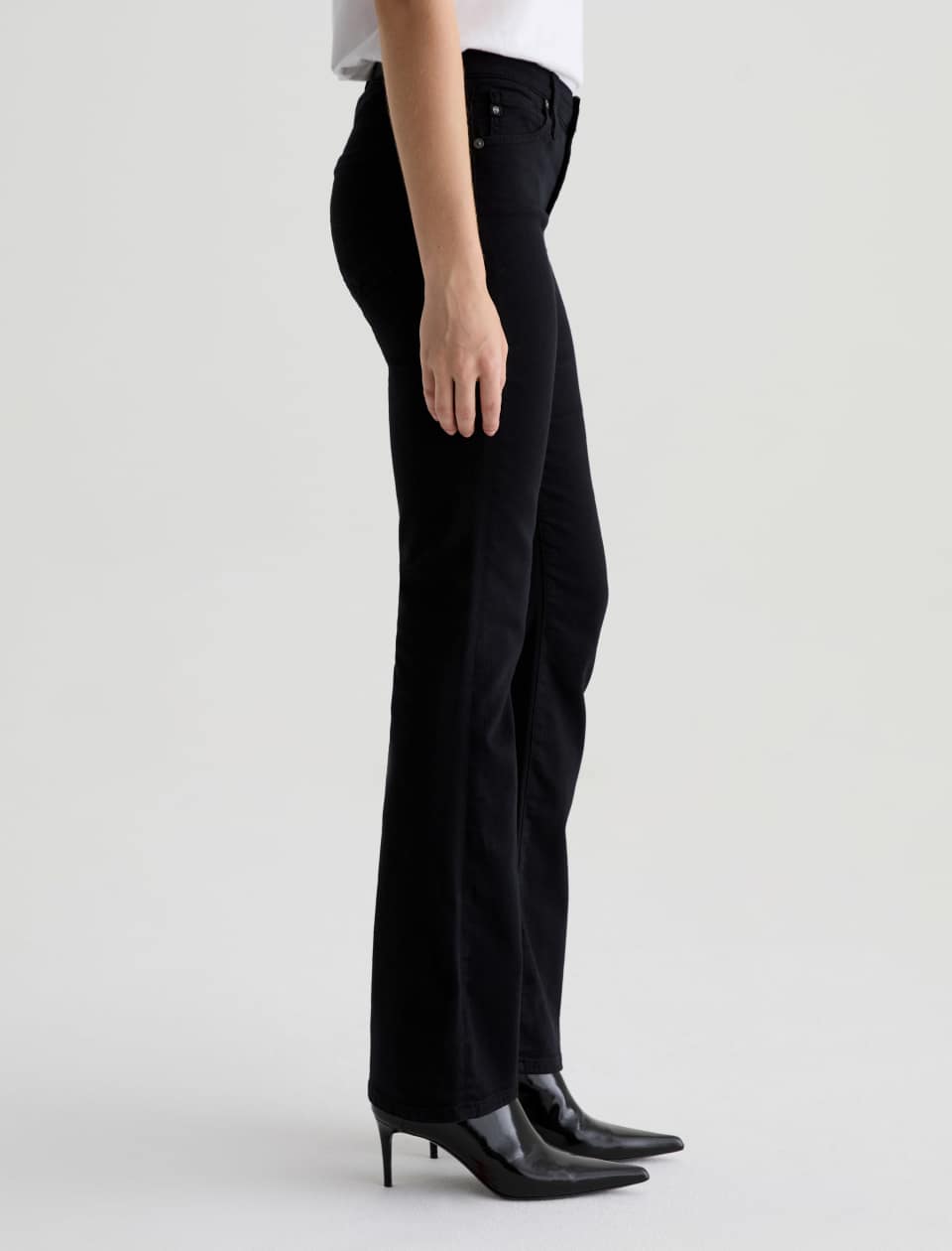 AG Angel Kick Flare Denim Jeans Super Black-Denim-West of Woodward Boutique-Vancouver-Canada