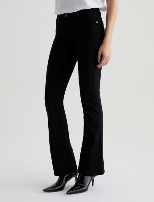AG Angel Kick Flare Denim Jeans Super Black-Denim-West of Woodward Boutique-Vancouver-Canada