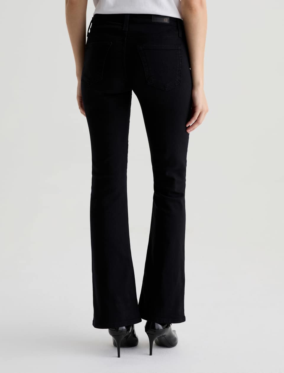 AG Angel Kick Flare Denim Jeans Super Black-Denim-West of Woodward Boutique-Vancouver-Canada