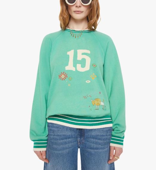 MOTHER Big Sport Sweatshirt Fifteenth-Sweatshirts-West of Woodward Boutique-Vancouver-Canada