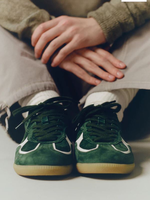 ALOHAS Tb.490 Rife Forest Green Leather Sneakers-Sneakers-West of Woodward Boutique-Vancouver-Canada