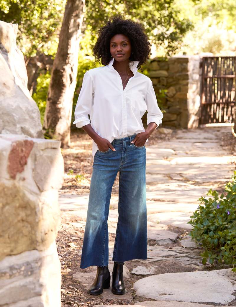 Frank & Eileen Galway Wide Leg Jean 1999 Blue Wash-Denim-West of Woodward Boutique-Vancouver-Canada