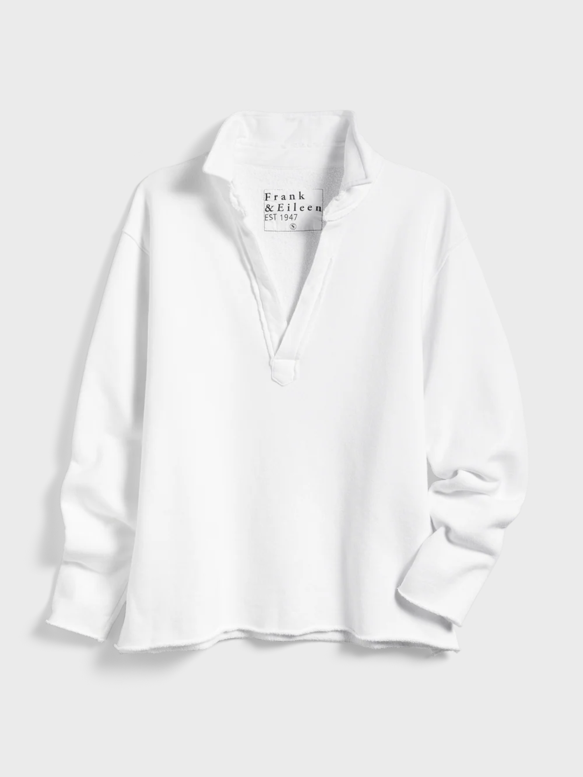 Frank & Eileen Patrick Popover Sweatshirt White-Sweatshirts-West of Woodward Boutique-Vancouver-Canada