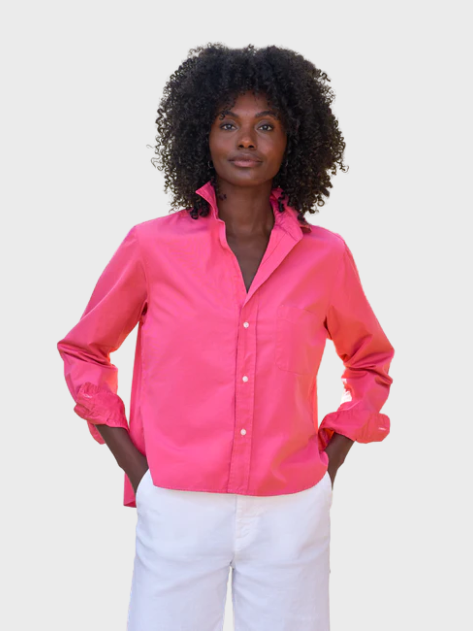 Frank & Eileen Silvio Button Up Shirt Magenta-Shirts-West of Woodward Boutique-Vancouver-Canada