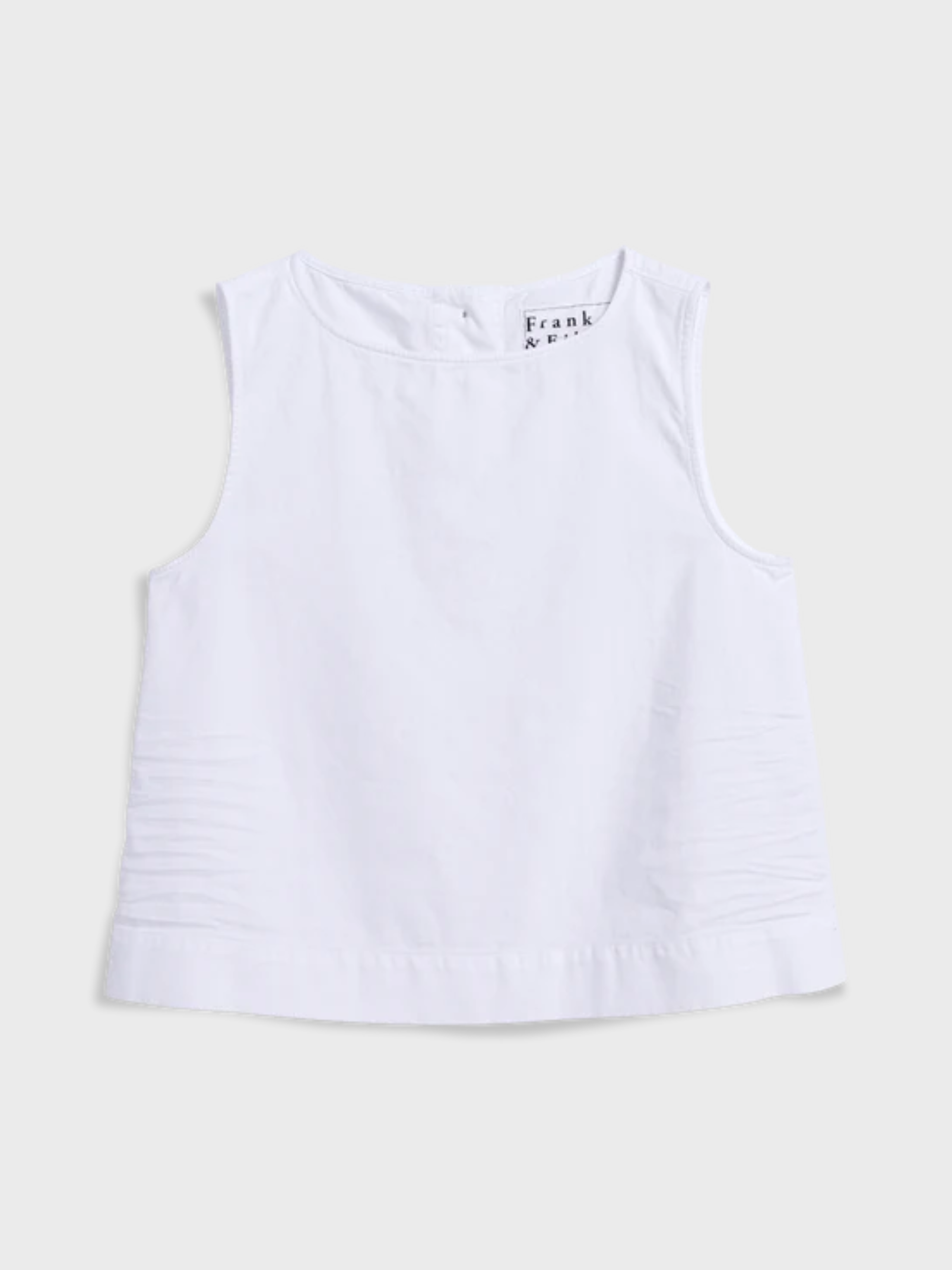 Frank & Eileen Shell Tank White Tattered Denim-T-Shirts-West of Woodward Boutique-Vancouver-Canada
