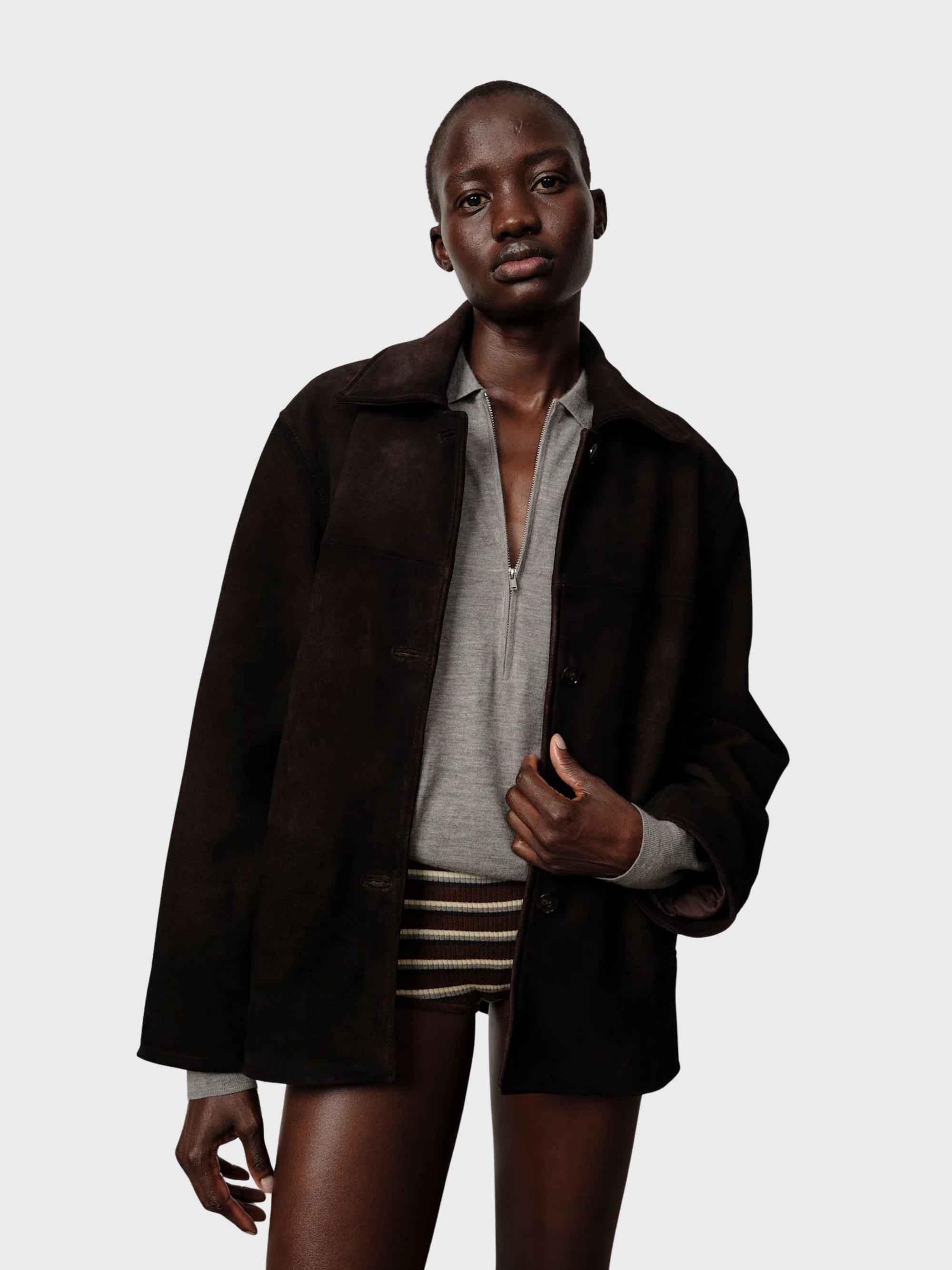 Herskind Manon Suede Jacket Coffee Brown-Jackets-West of Woodward Boutique-Vancouver-Canada