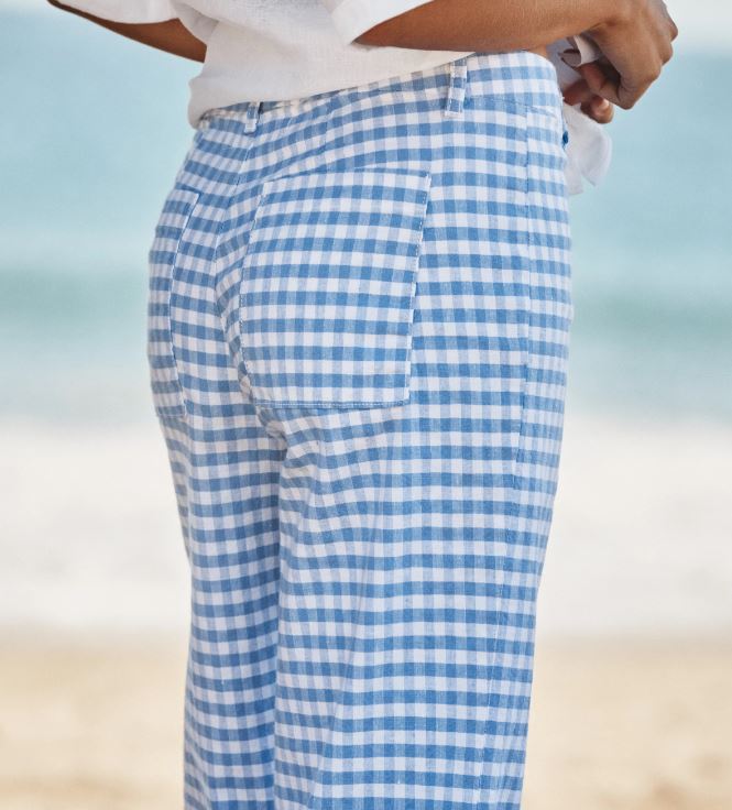 Frank &amp; Eileen Wexford Trouser Blue Check