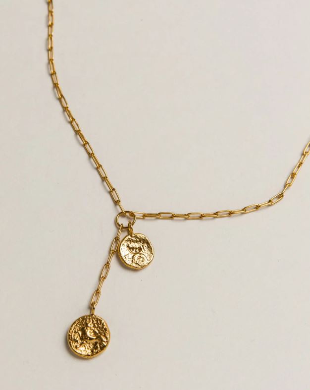 Pamela Card Guardian Of Might Necklace 24K Gold Vermeil-Accessories-West of Woodward Boutique-Vancouver-Canada